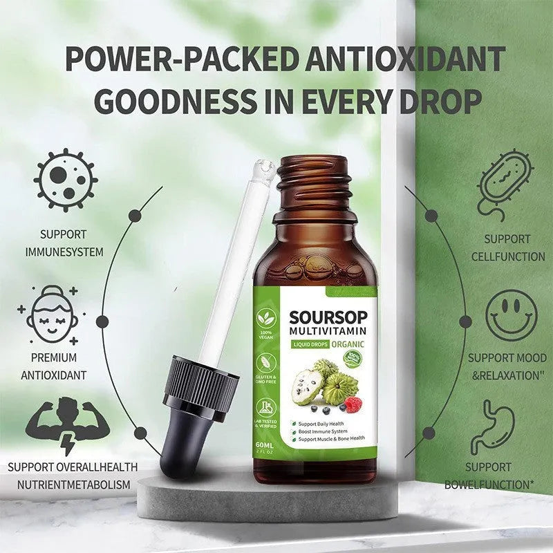60ml Annona Prickly Fruit flavoured care drops in edible liquid format for adult consumption