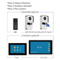 10-inch video intercom doorbell system with 1080P HD camera and indoor display unit