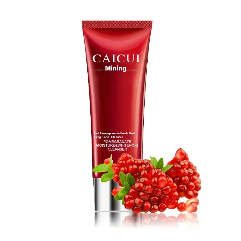 Pomegranate set moisturising cosmetics skincare products face wash toner lotion facial cream red packaging