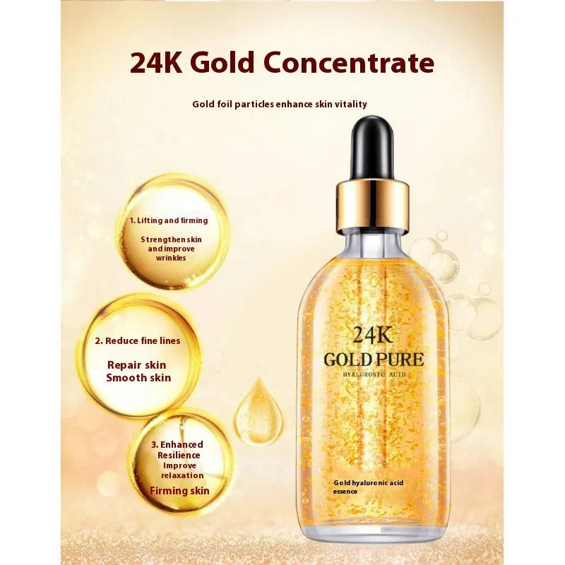 24K nicotinamide hyaluronic acid ginseng facial essence 100g bottle for neutral and mixed skin