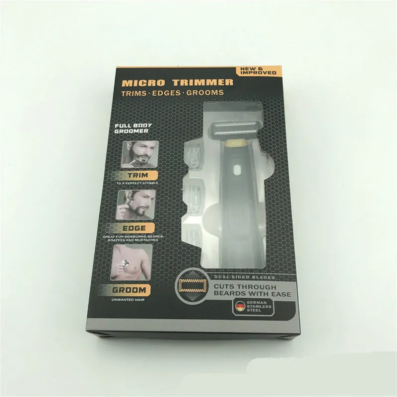 Wireless rechargeable precision shaver with LED light and ergonomic handle