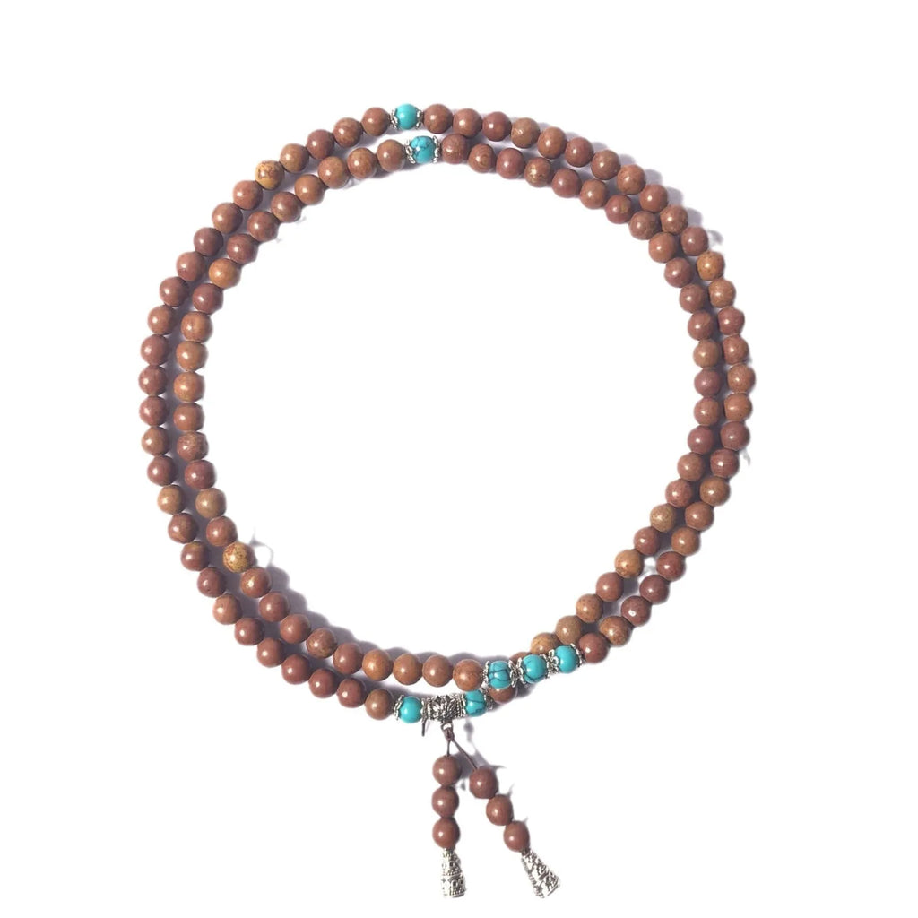 Natural Lvzhu stone bracelet, 108 hand-polished beads, 5-6mm diameter, geometric shape, unisex style