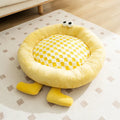 Elf Briquettes plush thickened kennel sleeping mat for dogs and cats, autumn winter warm, blue colour, size L