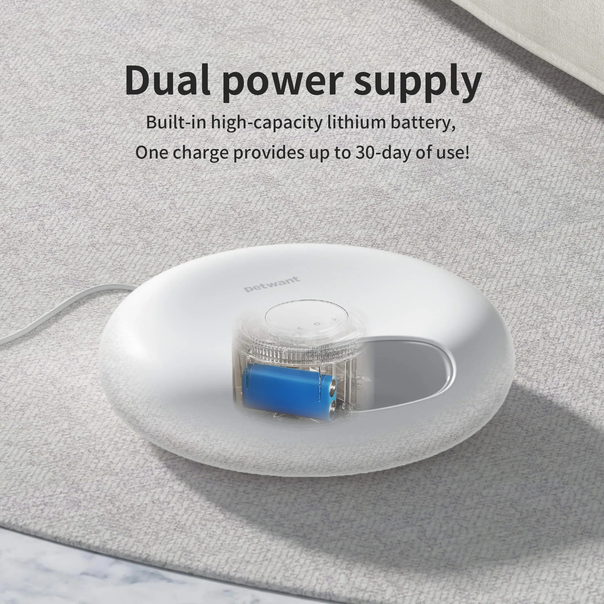 Donut Frost WiFi 6-meal automatic cat food dispenser with app control, two ice packs, and removable tray