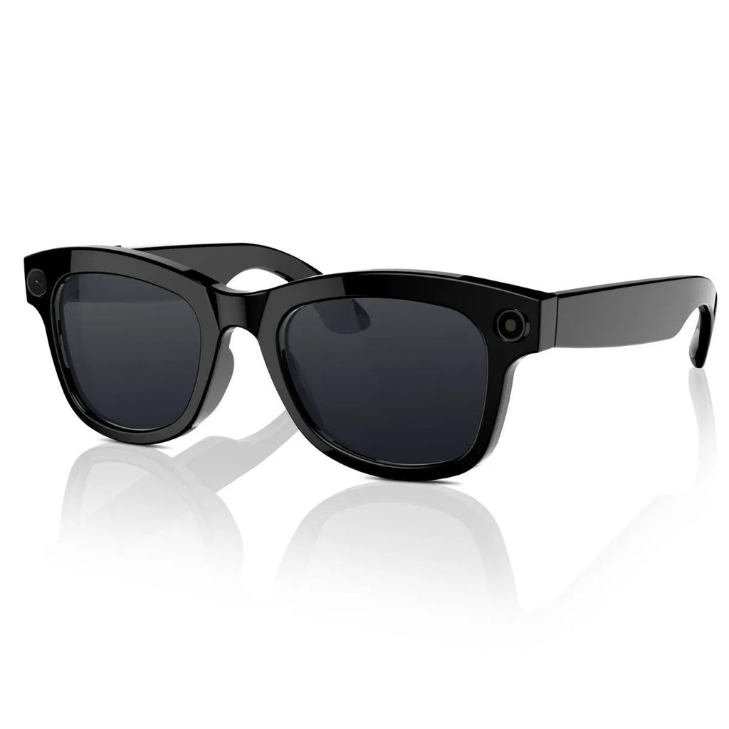 M01 AI translation video glasses with HD camera in head-mounted design for real-time language translation