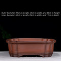 Antique Chinese purple clay flowerpot with crabapple sand glaze, 71cm long