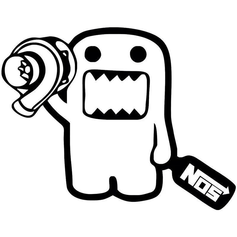 Cartoon design automobile sticker measuring 15x12cm for car customisation