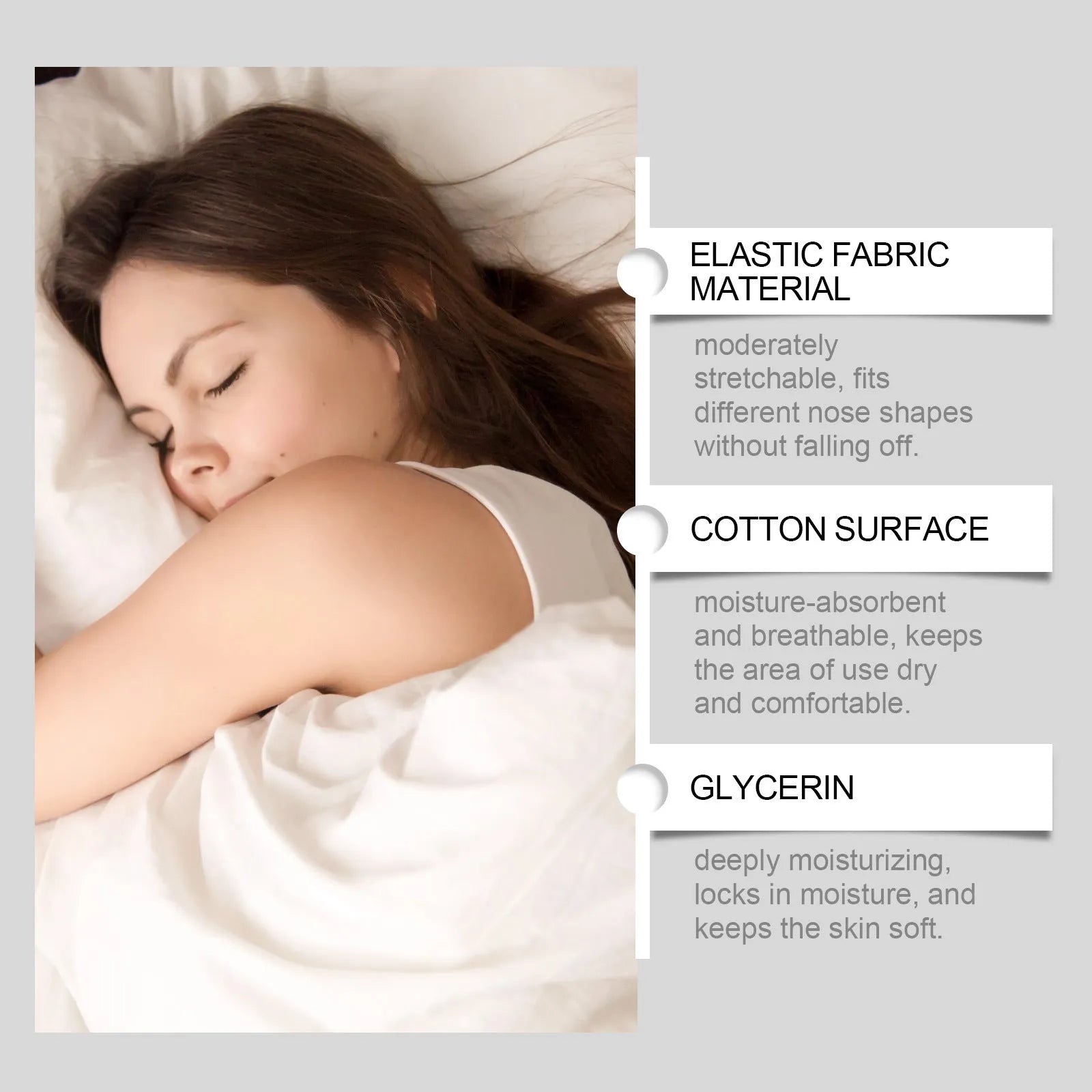 Pack of 30 anti-snoring nose strips for night comfort sleep aid