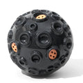 Durable natural rubber dog ball toy with textured surface for aggressive chewers in assorted colours