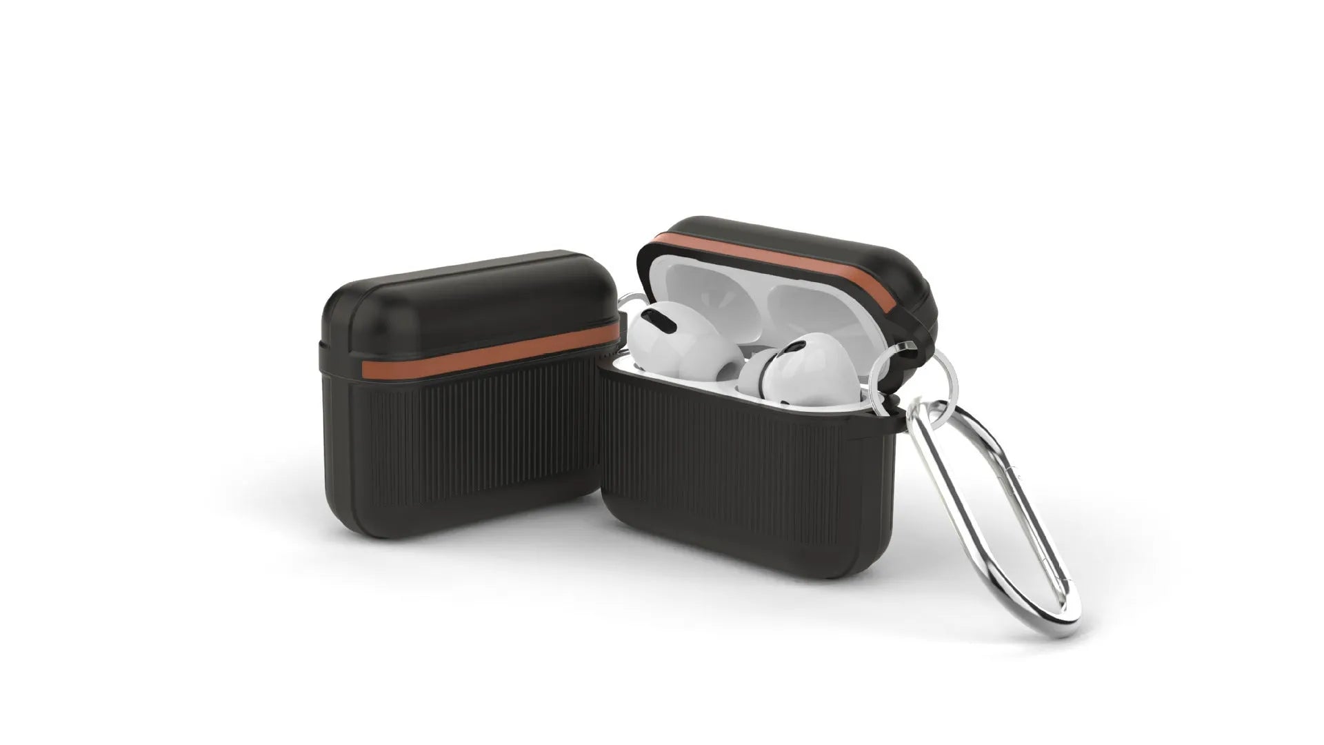 Silicone clamshell case for Apple AirPods with reinforced corners and ultra-thin grip