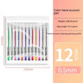 Colour boxed gel pen stationery with 0.5mm fine point plastic shell and assorted ink colours