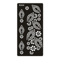 Creative semi-permanent hollow tattoo template sticker with water transfer paper in geometric Southeast Asian style, available in multiple colour options.