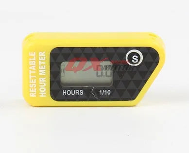 Black waterproof digital timer with LCD display for motorcycle and boat maintenance