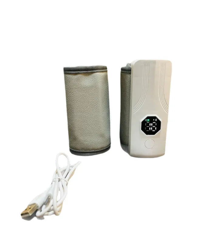 Gray and white car charger electric milk bottle warmer with constant temperature function
