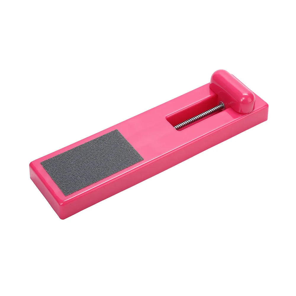 Imported pink and white flexible ballet foot trainer for instep muscle rotation exercises.