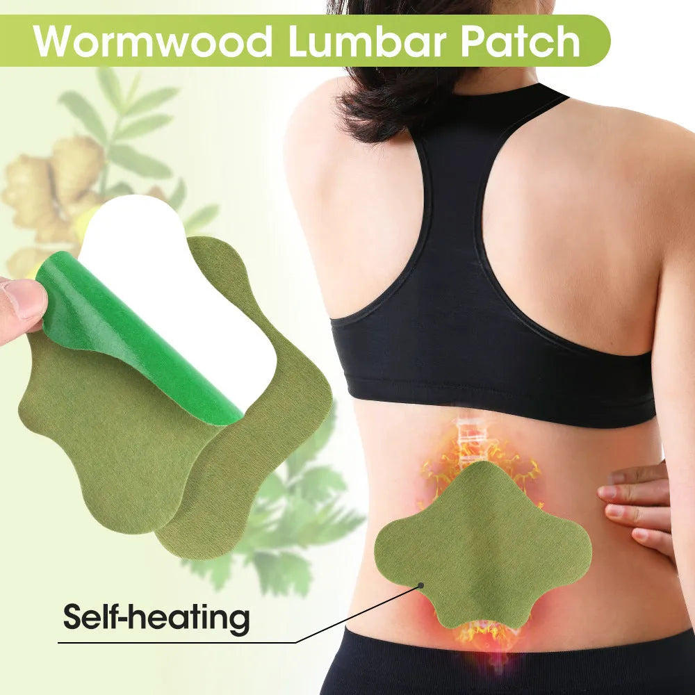 Chinese mugwort paste patches for knee, lumbar, cervical, and foot – 12 stickers per bag