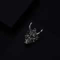 Men's vintage silver electroplated alloy necklace with 40mm pendant dimensions