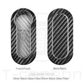Automobile carbon fiber key shell replacement cover in three colour options black red and silver black