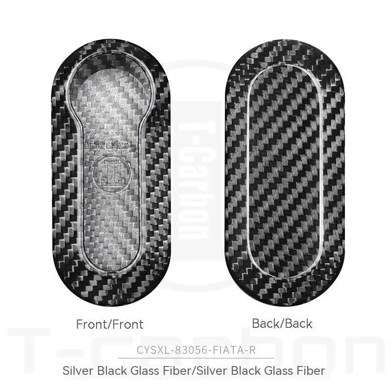 Automobile carbon fiber key shell replacement cover in three colour options black red and silver black
