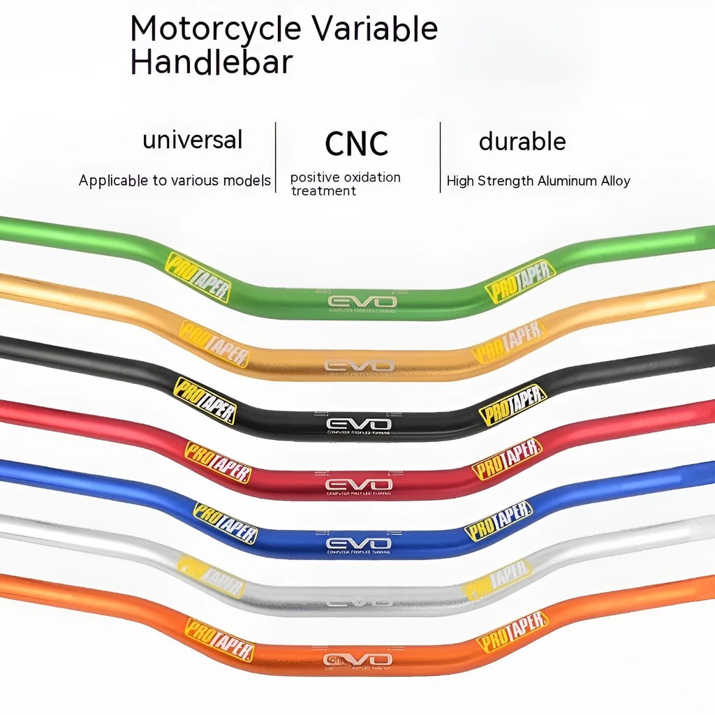 Scrambling motorcycle handlebar with orange finish and 28mm aluminium alloy tube