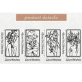 Set of 4 iron human body partial wall decorative paintings in modern simplicity style measuring 17x10 inches each