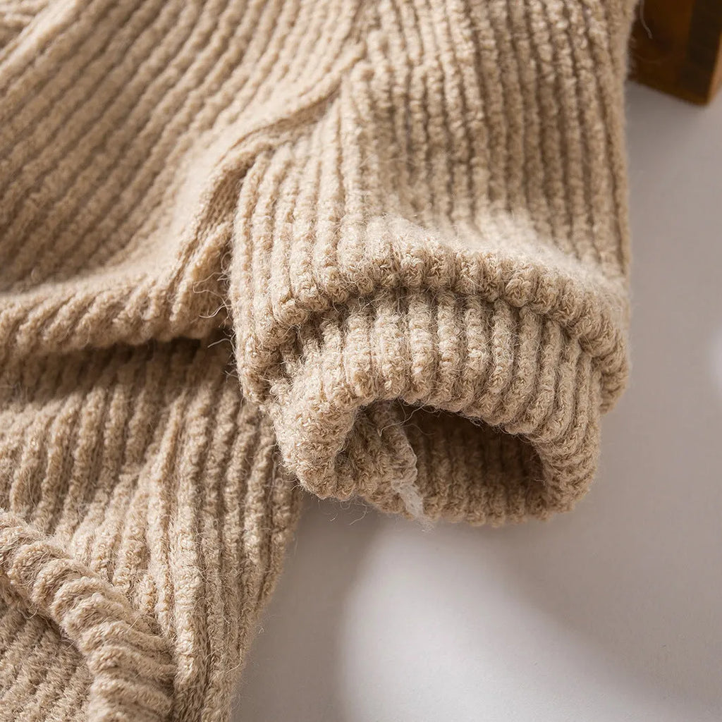 Brown cloth pullover sweater for small dog breeds on a mannequin