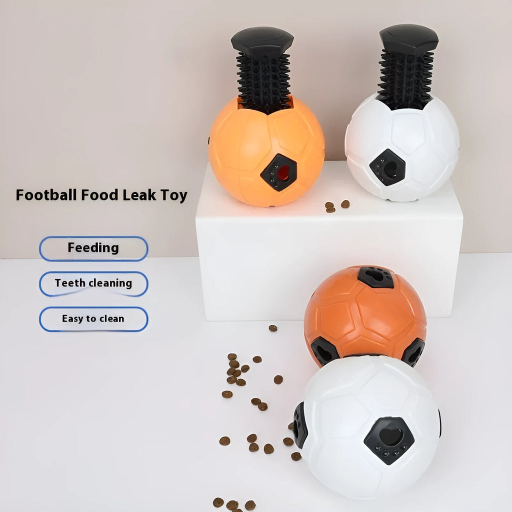 Orange TPR dog toy ball for nibbling and teeth grinding with textured surface