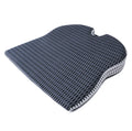 Memory foam seat cushion with fixed strap in black, grey and milky white colours