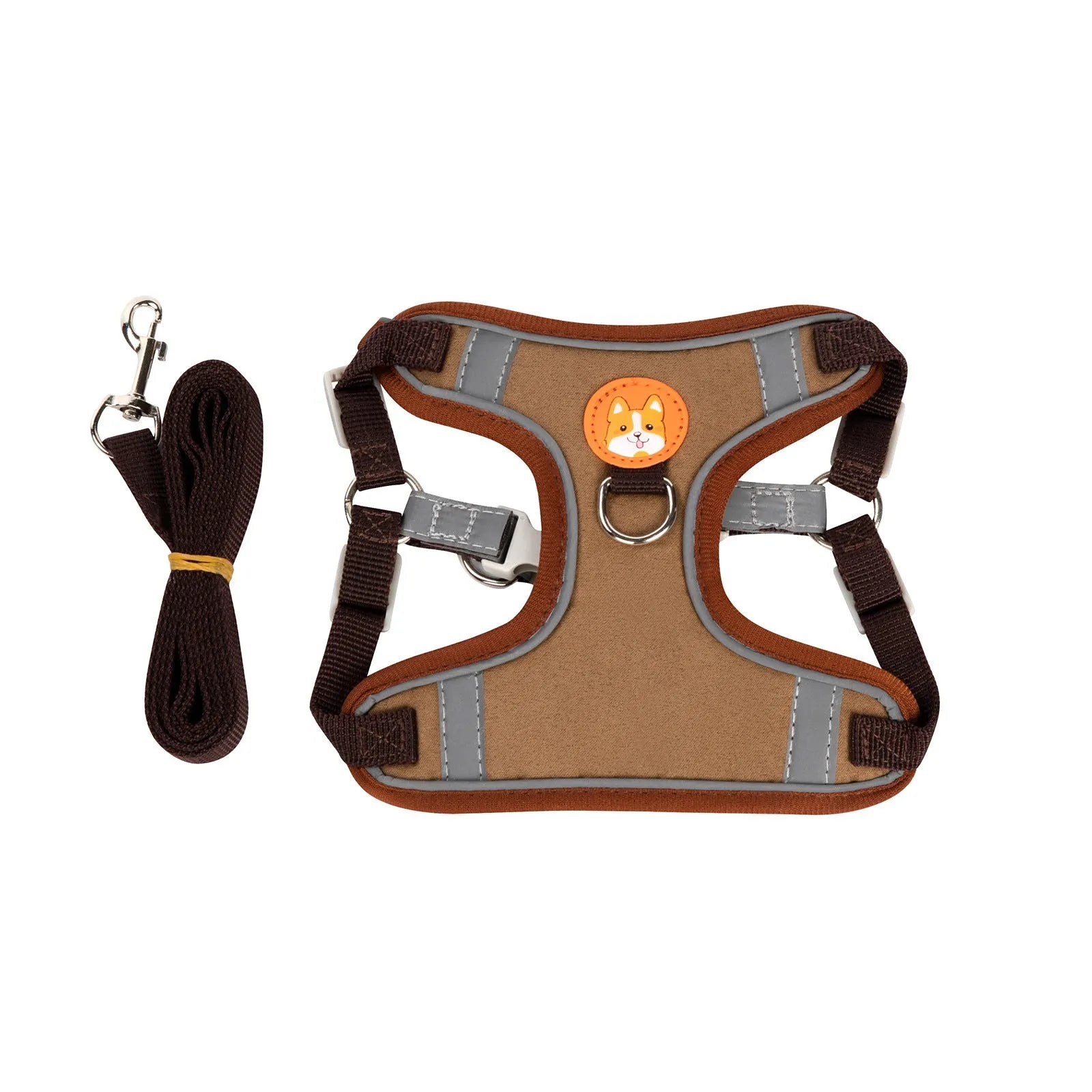 Adjustable anti-breaking loose vest dog harness with chest strap in multiple colours.