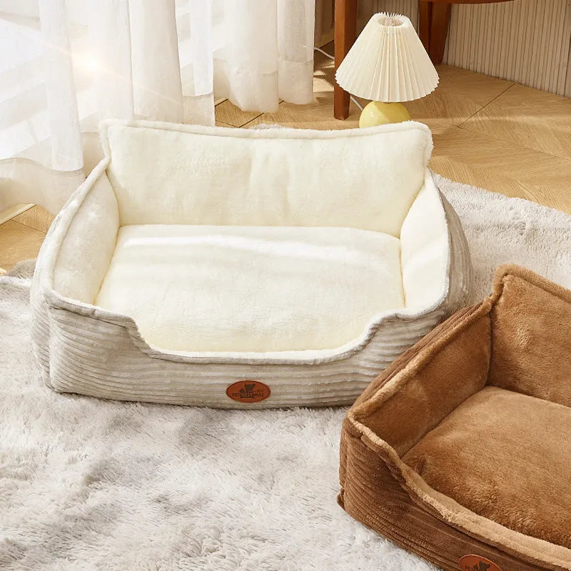 Universal washable pet kennel bed for small and medium dogs, Coffee colour, 50x60cm