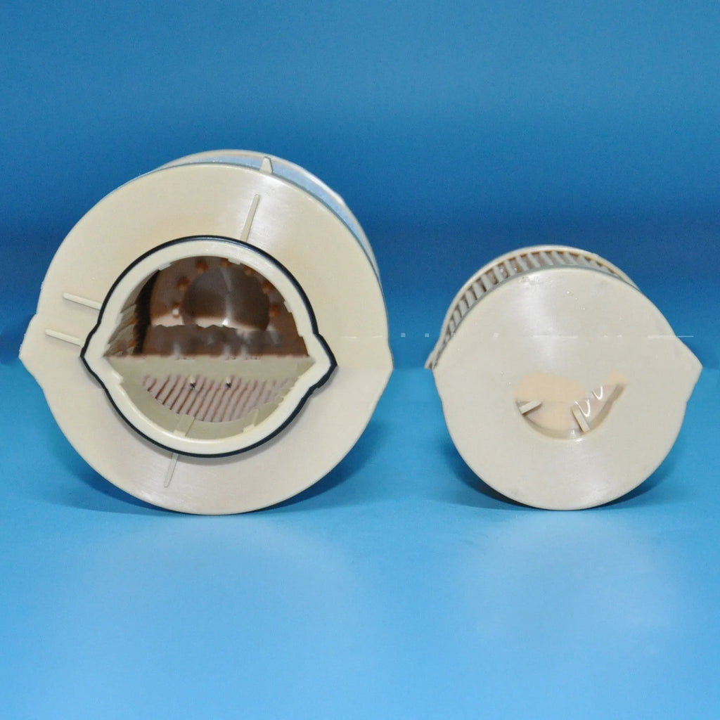FD4616 diesel fuel filter for Ford 6.0L trucks, shows tapered housing
