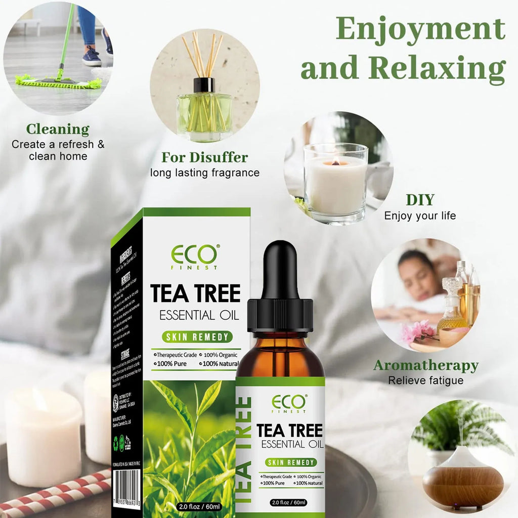 60ml bottle of Australian tea tree essential oil for skincare