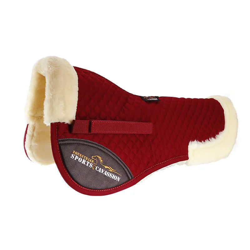 Riding saddle pad with shock absorption for waist protection during equestrian and cycling activities