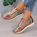 Women's thick-soled casual PU leather sneaker in solid colour, square toe, available in black