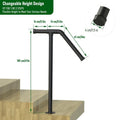 Black metal ladder support bracket for American minimalist household stairs