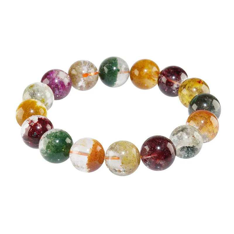 10mm crystal bead bracelet with natural four seasons colours in retro ethnic ghost cornucopia design