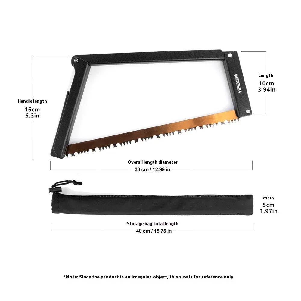 Outdoor foldable saw black aluminium PA66 nylon handle No. 65 Gao Meng hacksaw blade