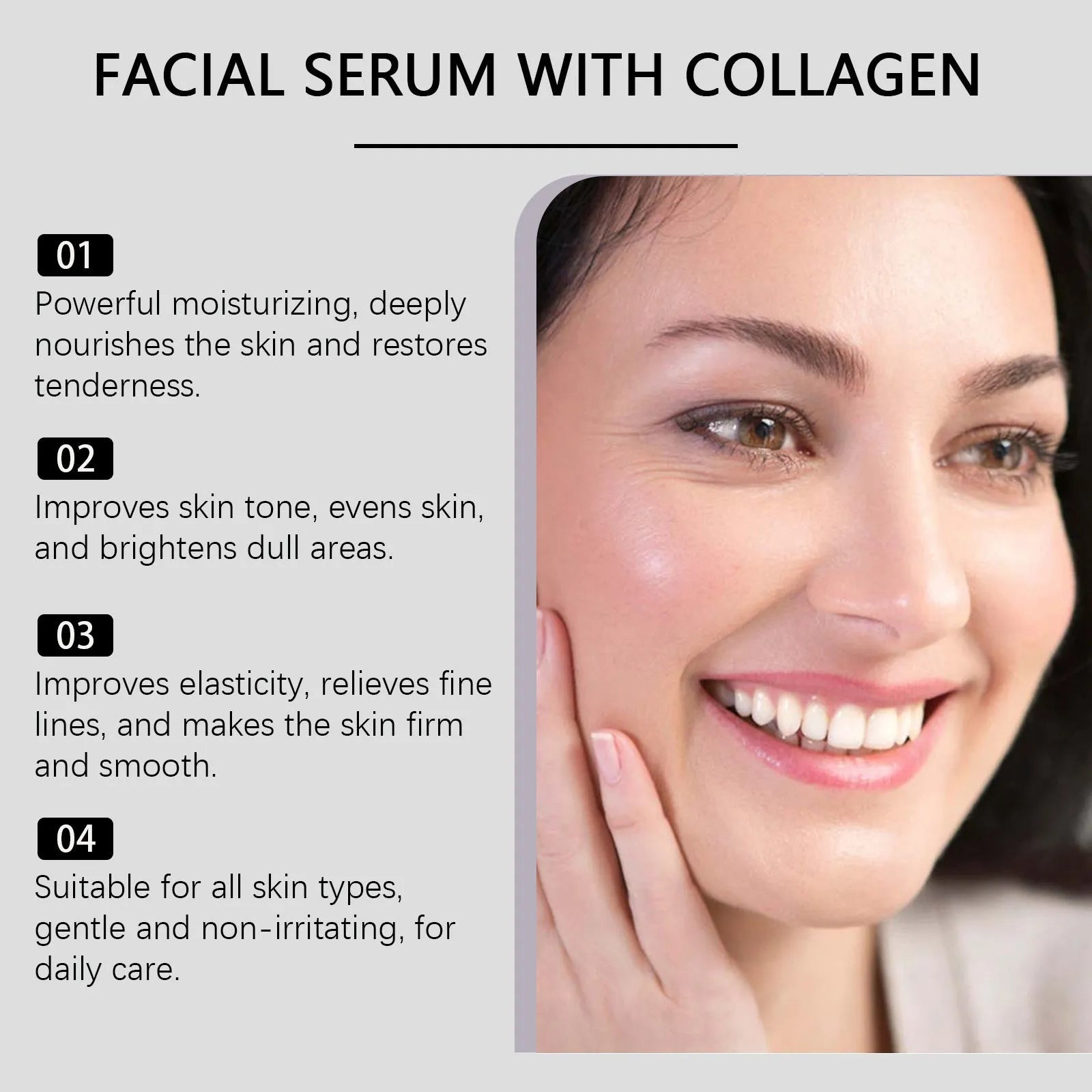 Collagen Facial Fluid 50ml bottle with hydrating serum