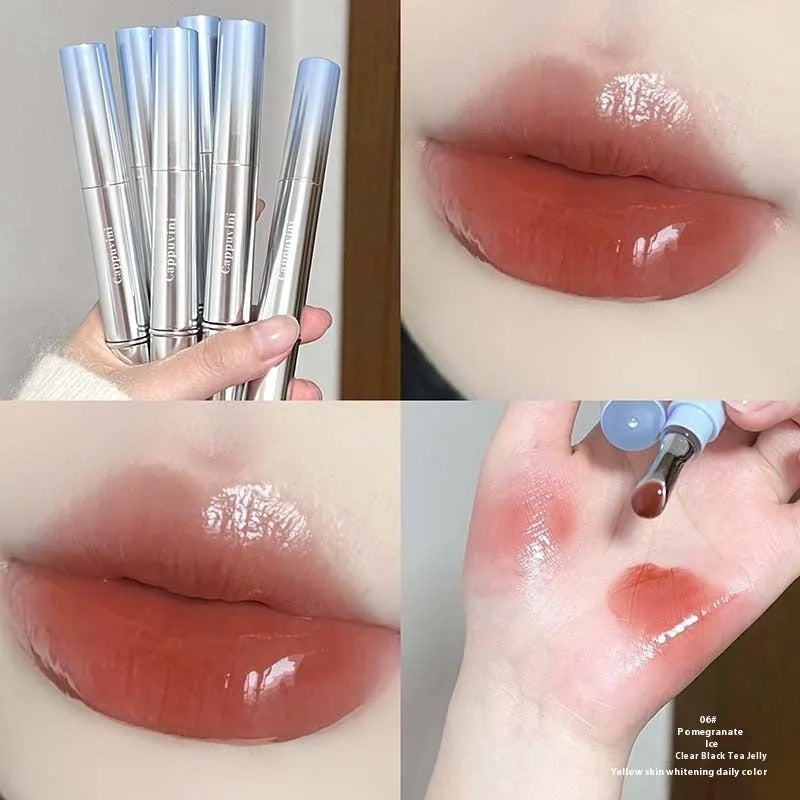 Mirror Water Light Lip Gloss Lipstick in translucent ice shades with 12.9 cm length