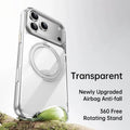 Gear decompression damping sound phone case in PU for iPhone 17 Pro Max in black