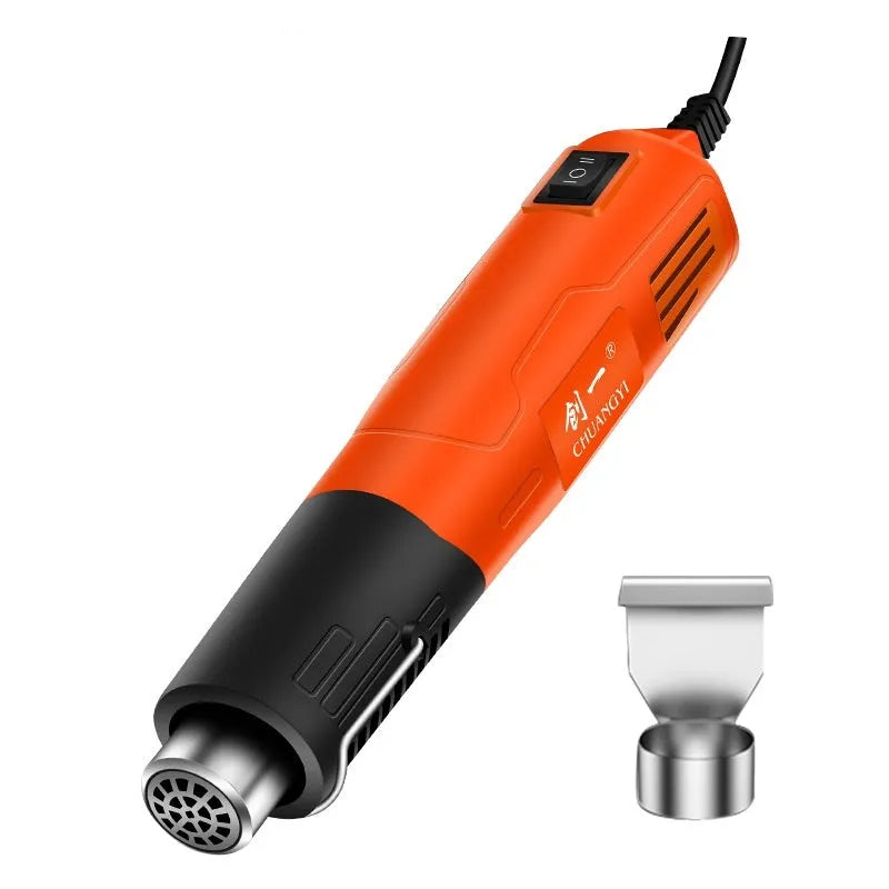 Household handheld portable digital hot air gun with temperature display and black nozzle