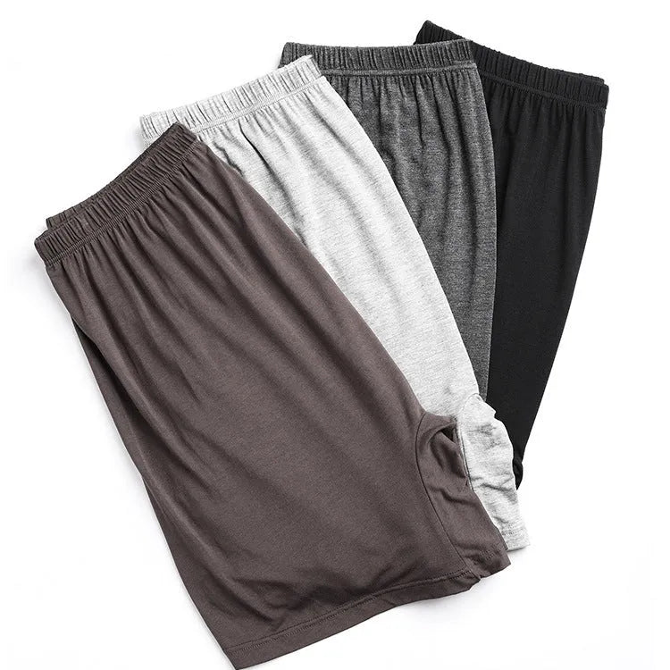 Men's solid colour high-waist boxers in modal fabric showing extended sizing options