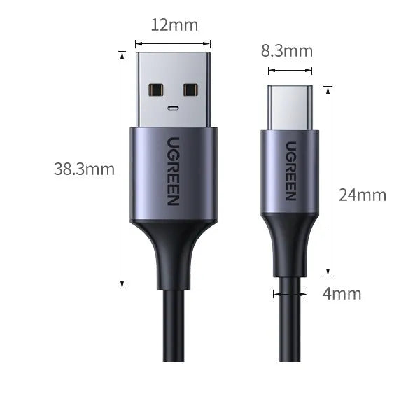 Lvlian black 1m USB data cable with straight head connector for mobile phone and tablet