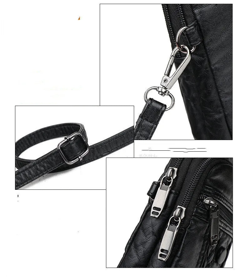 Women's PU leather strapped shoulder bag in vertical square shape, solid colour, with zipper closure and internal pockets