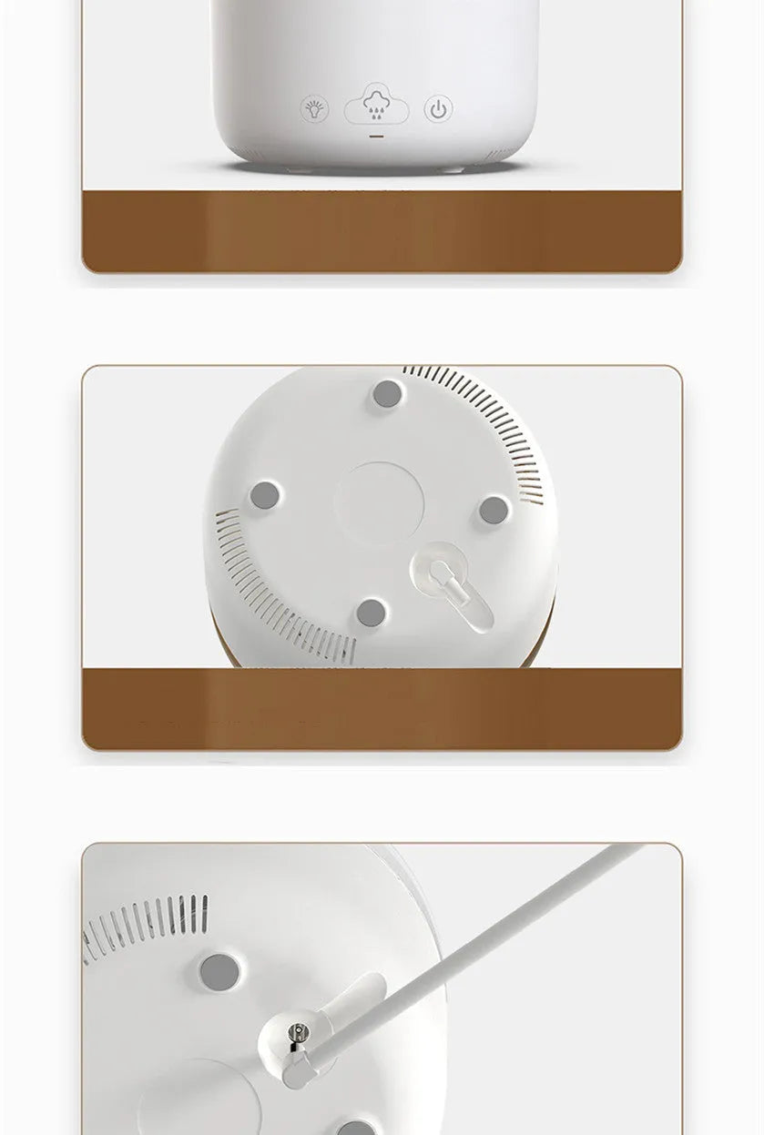 New Cloud Rain Air Humidifier Essential Oil Diffuser 500ml white USB mist colourful light