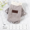 Lambswool fleece-lined dog vest in grey or pink, shown on a pet, for autumn and winter warmth.