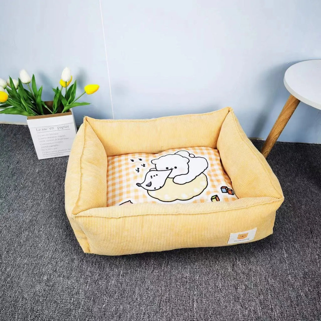 Fine velvet pet nest in Chinese red colour, 60x50cm size, for dogs and cats