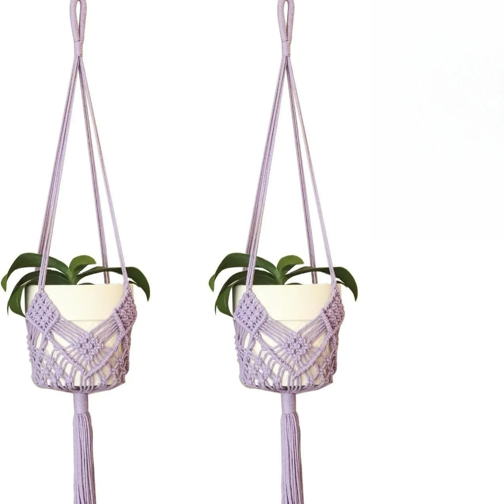 Hand-woven polyester cotton flower pot in minimalist design with seven colour options
