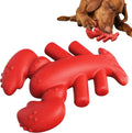 Red hard plastic dog chew toy for large breed aggressive chewers, 170mm long