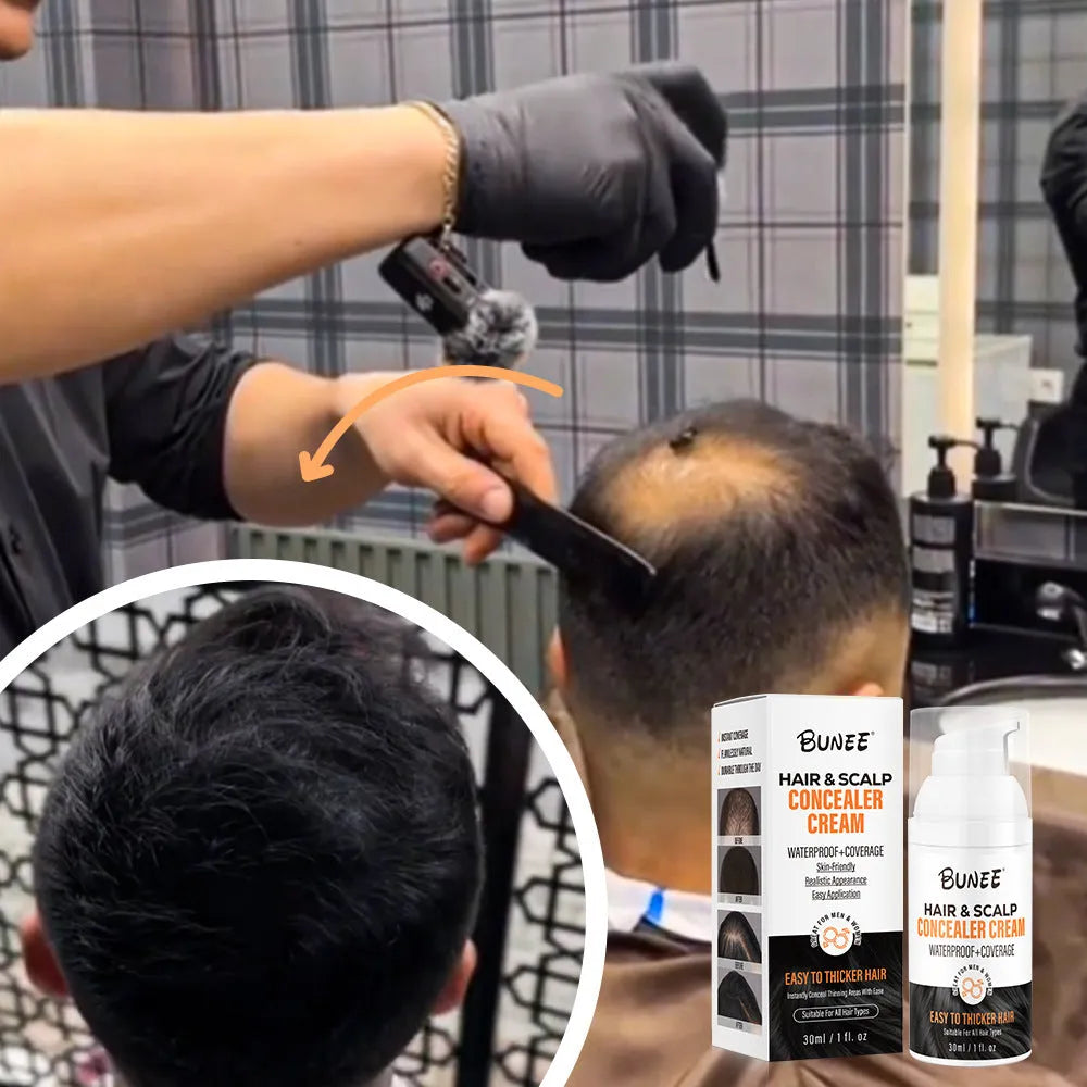 30 ml tube of dense fibre scalp concealer pomade for covering thinning hair areas.